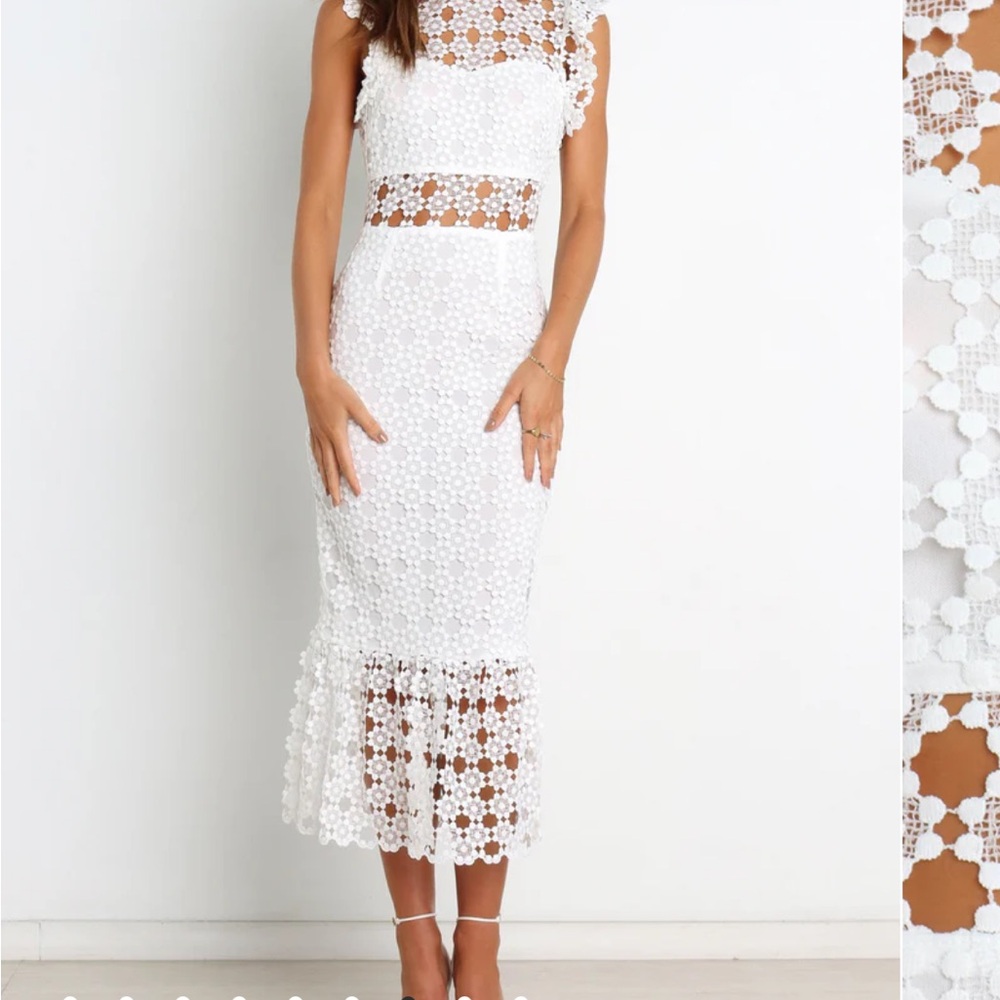 White Petal and Pup Dress